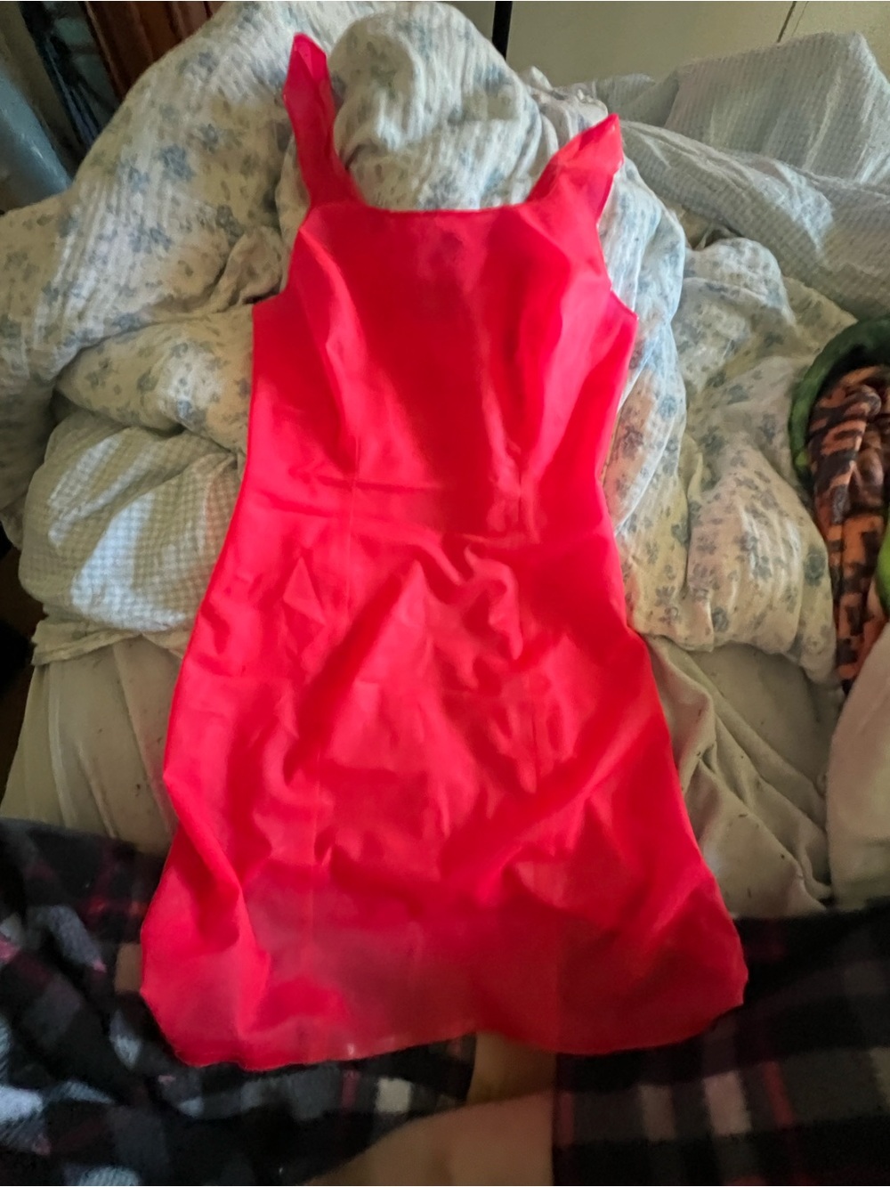 Stockroom syren latex halter dress hot pink